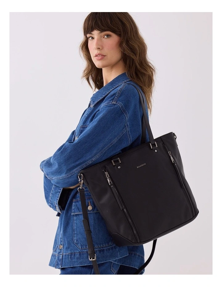 Amelia Large Zip Detail Tote with Crossbody Strap image 2
