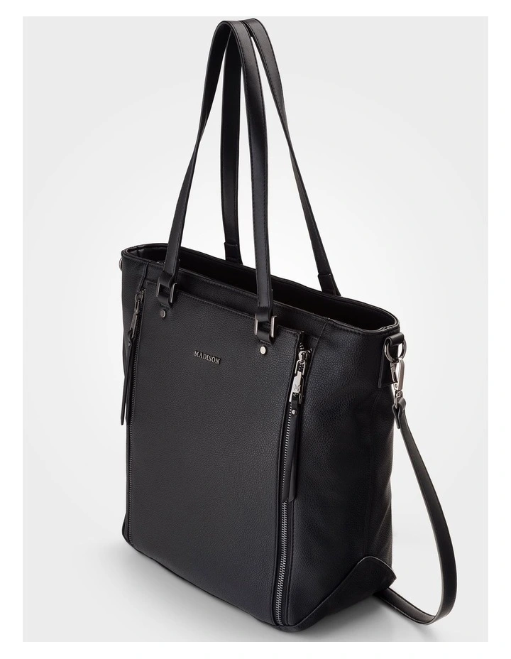 Amelia Large Zip Detail Tote with Crossbody Strap image 3