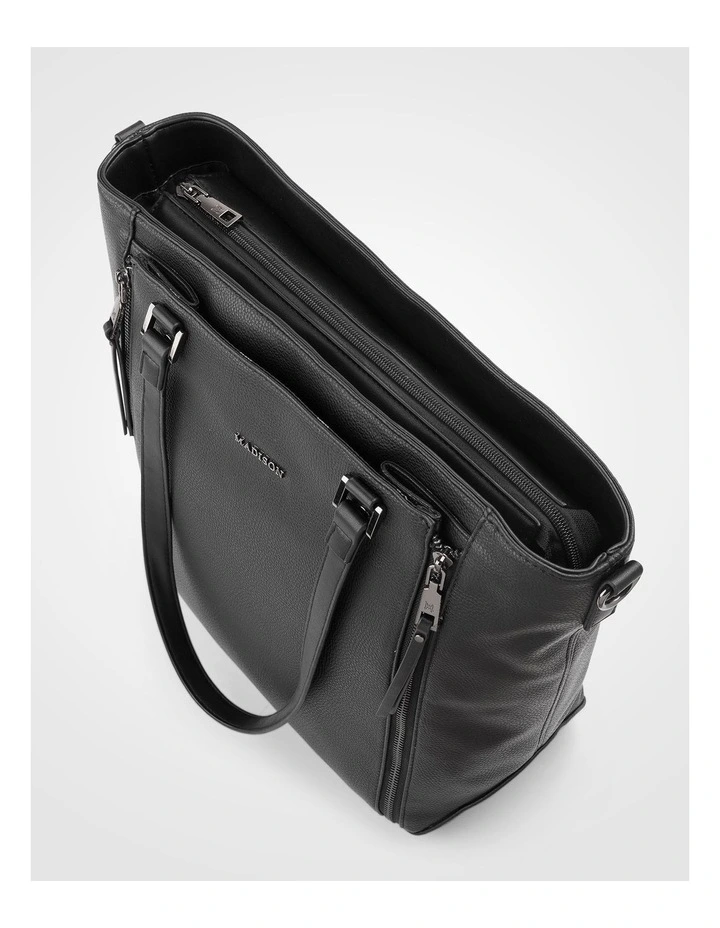 Amelia Large Zip Detail Tote with Crossbody Strap image 4