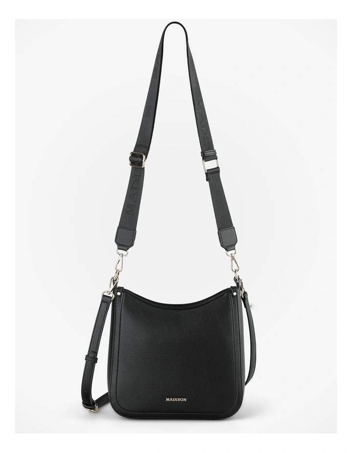 Tina Medium Zip Top Convertible Sling Bag with Matching & Webbing Crossbody Straps image 1