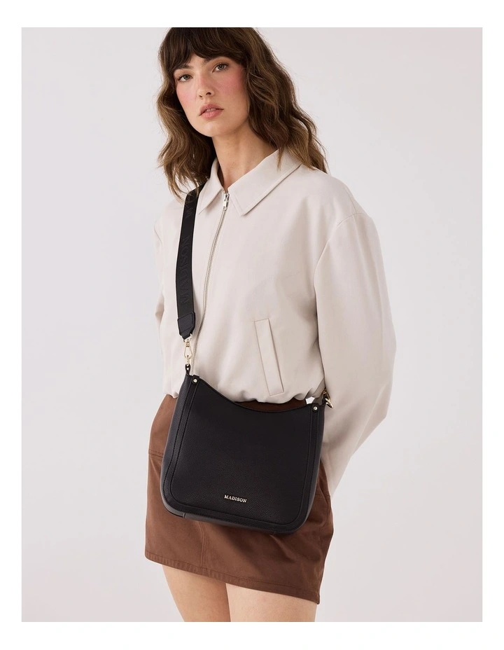 Tina Medium Zip Top Convertible Sling Bag with Matching & Webbing Crossbody Straps image 2