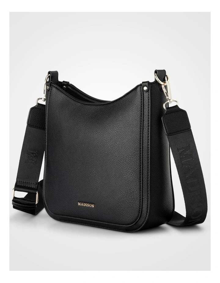 Tina Medium Zip Top Convertible Sling Bag with Matching & Webbing Crossbody Straps image 3