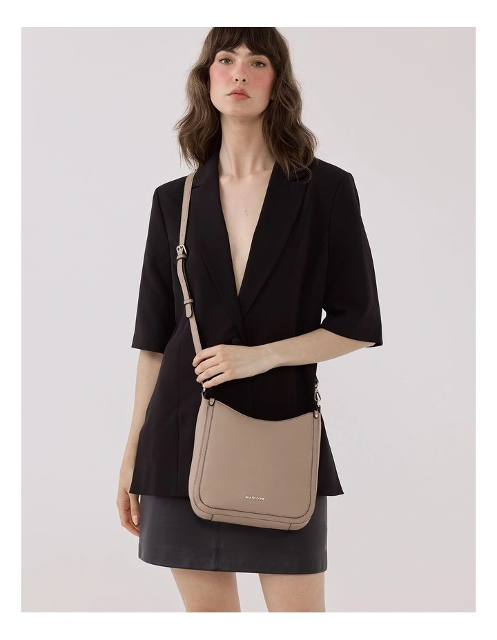 Tina Medium Zip Top Convertible Sling Bag with Matching & Webbing Crossbody Straps image 2