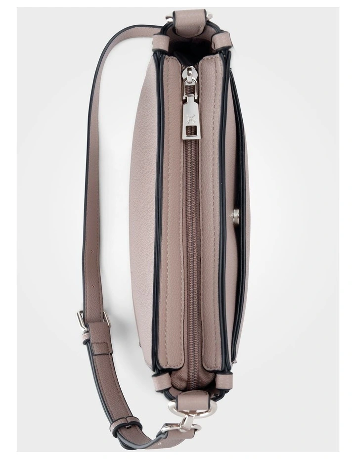 Tina Medium Zip Top Convertible Sling Bag with Matching & Webbing Crossbody Straps image 5