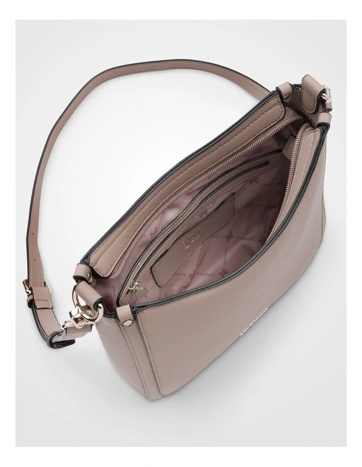 Tina Medium Zip Top Convertible Sling Bag with Matching & Webbing Crossbody Straps image 6