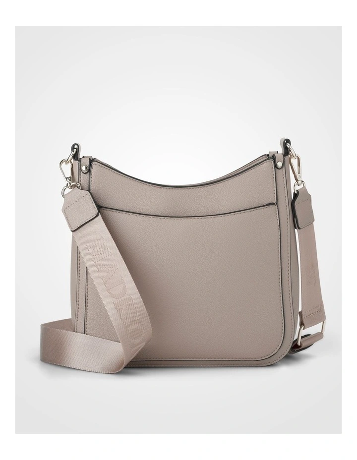 Tina Medium Zip Top Convertible Sling Bag with Matching & Webbing Crossbody Straps image 7