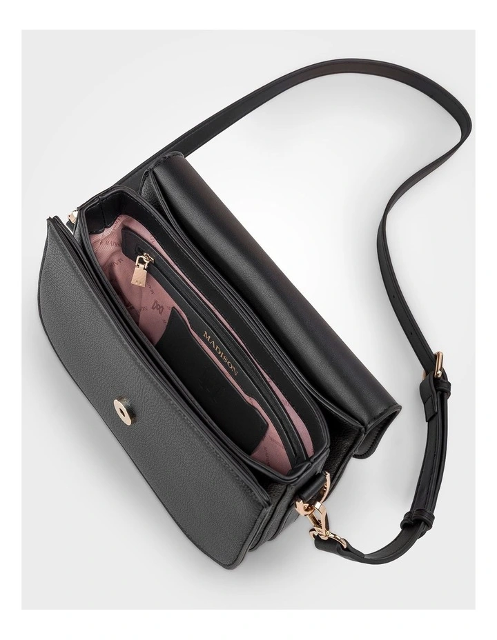 Mel 3 Compartment Fold over Crossbody Bag image 4