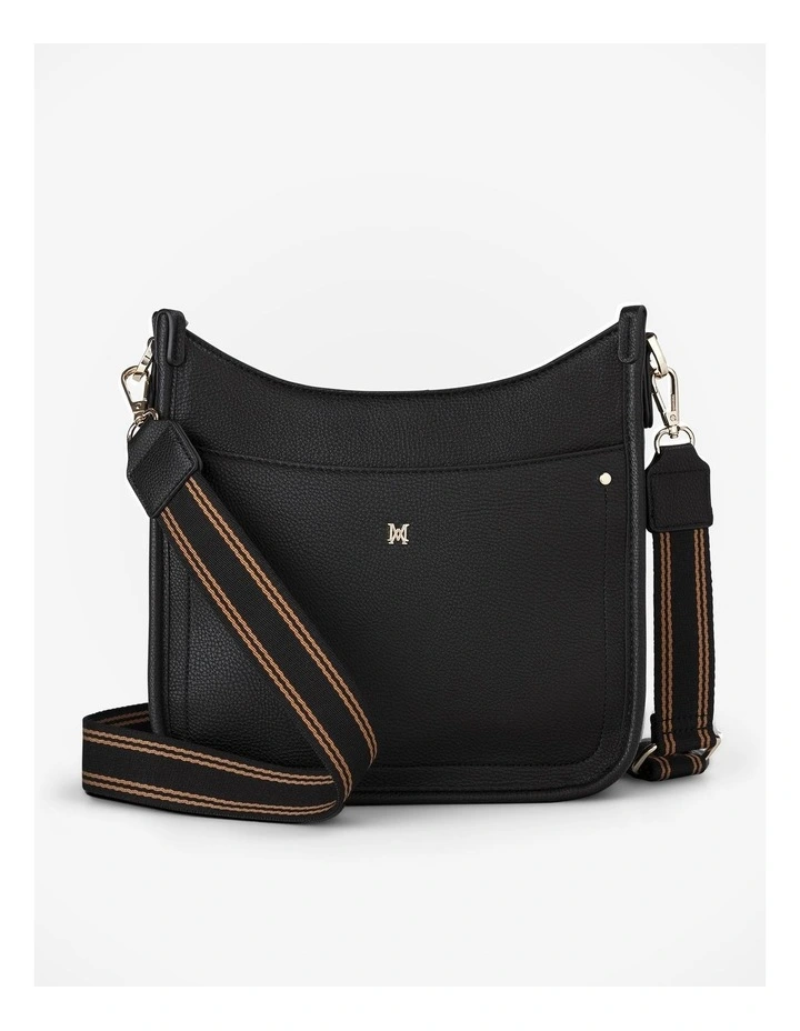 Paula Sling Zip Top Crossbody Bag with Stripe Webbing Strap image 1