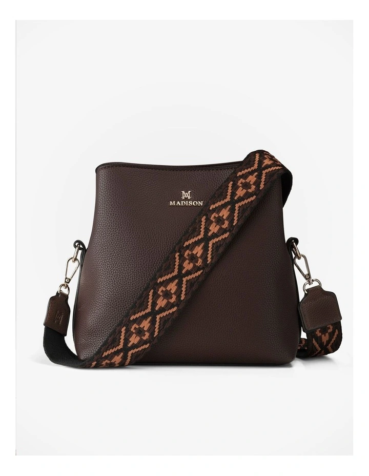 Joanie 3 Compartment Crossbody Bucket Bag Aztec Bag Strap image 1