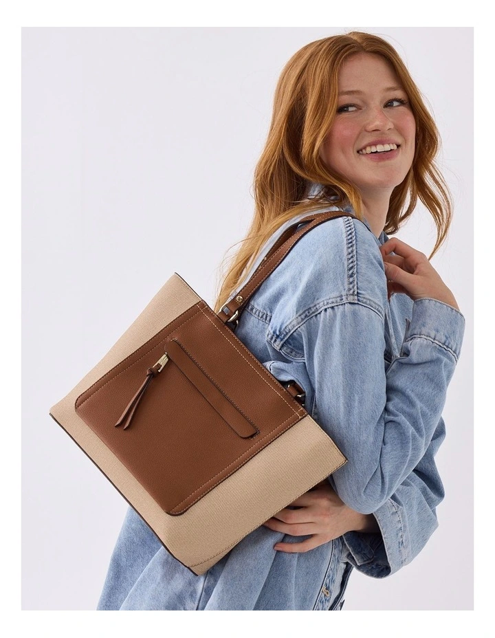 Roxanne Medium Tote with Front Zip Pocket image 2