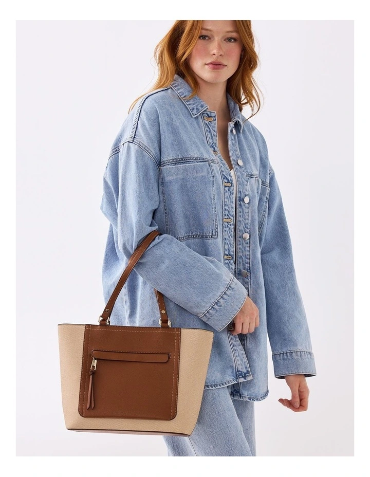 Roxanne Medium Tote with Front Zip Pocket image 3