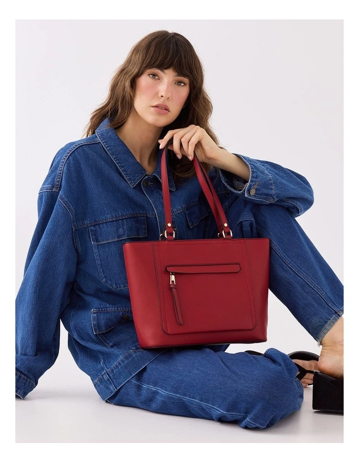 Roxanne Medium Tote with Front Zip Pocket image 2