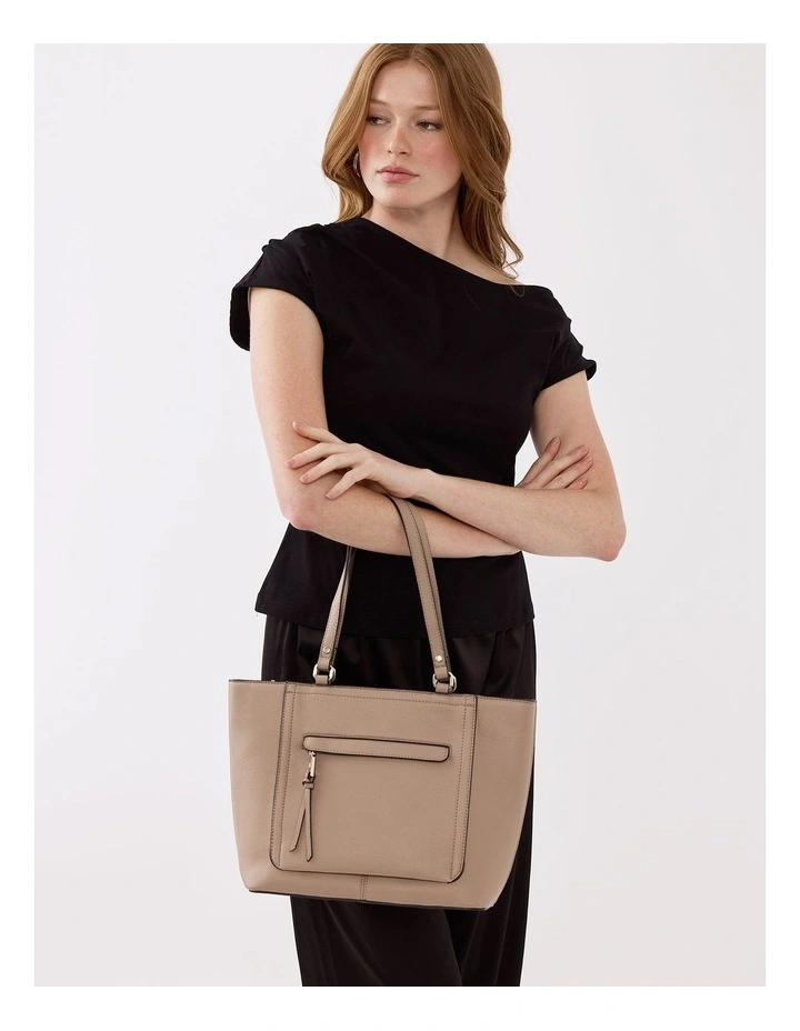 Roxanne Medium Tote with Front Zip Pocket image 2