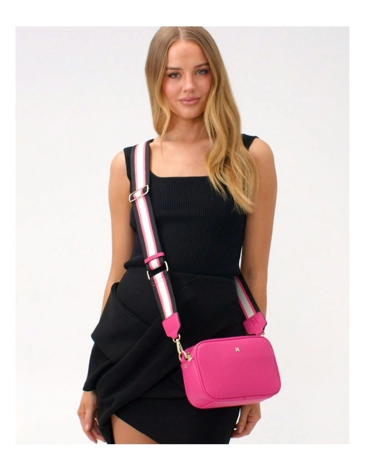Monica One Bag 3 Ways Crossbody Bag & 3 Straps in Pink image 3