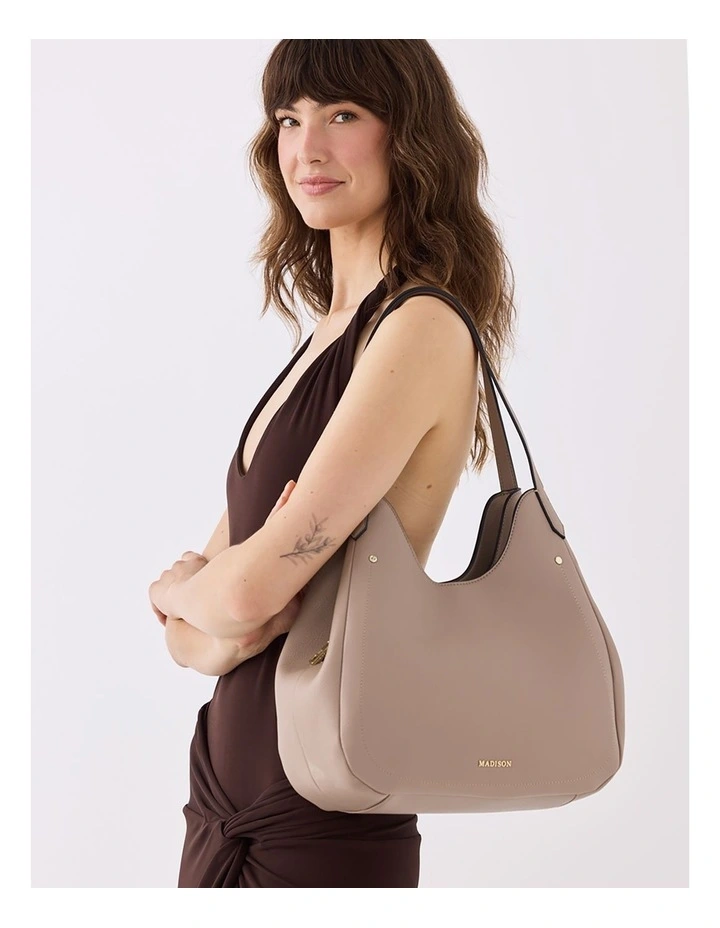 Angela Large 3 Compartment Scoop Hobo Soft Shoulder Bag image 3