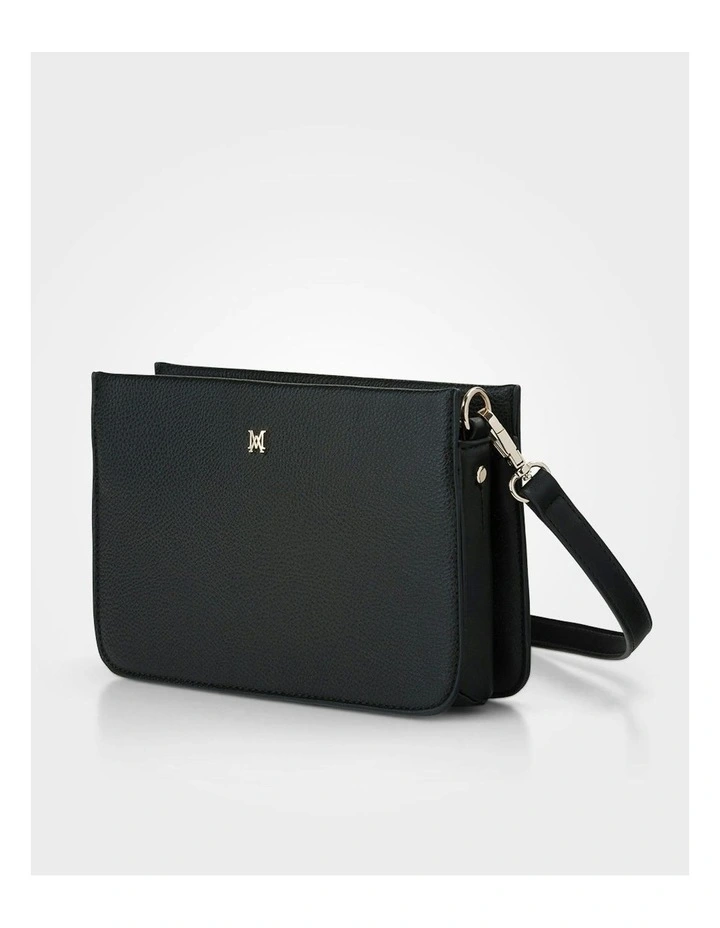 Lucinda Zip Top Convertible Chain & Crossbody Bag in Black image 4