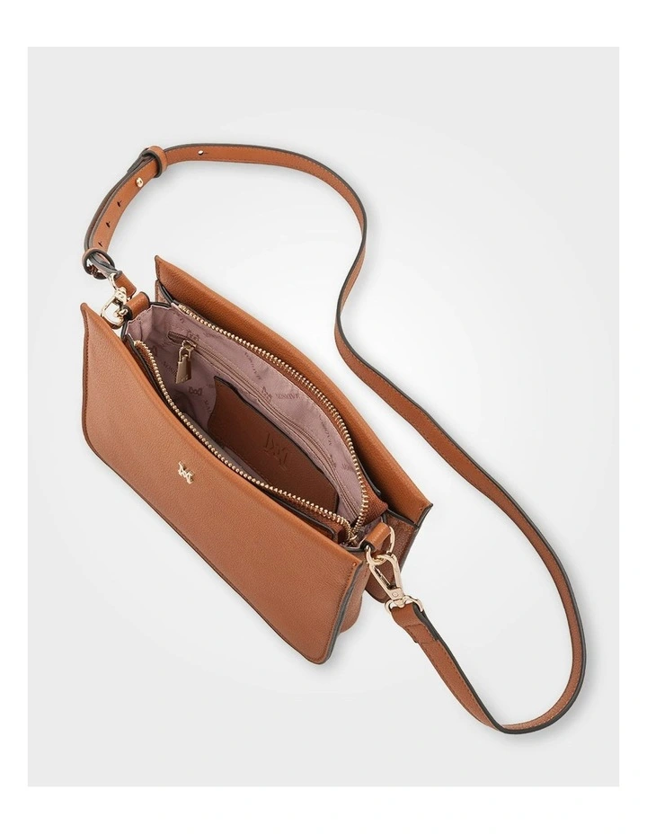 Lucinda Zip Top Convertible Chain & Crossbody Bag in Brown image 7