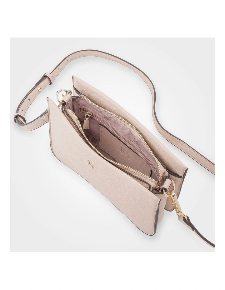 Lucinda Zip Top Convertible Chain & Crossbody Bag in Beige image 6