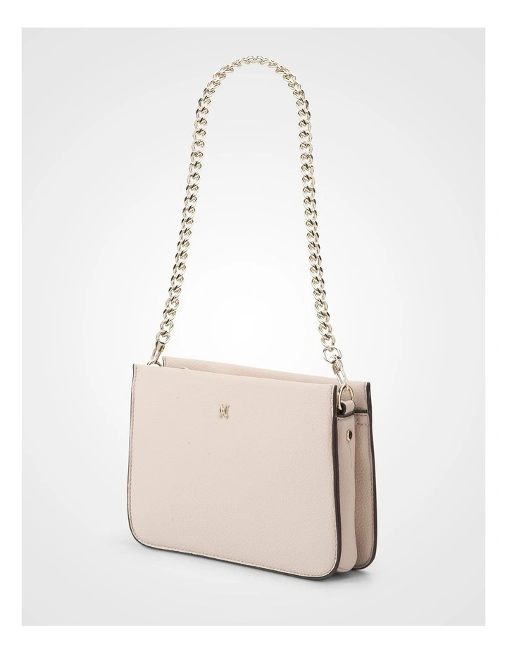 Lucinda Zip Top Convertible Chain & Crossbody Bag in Beige image 7