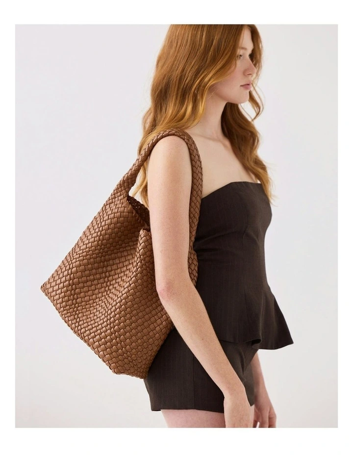 Lydia Weave Large Hobo in Brown image 2
