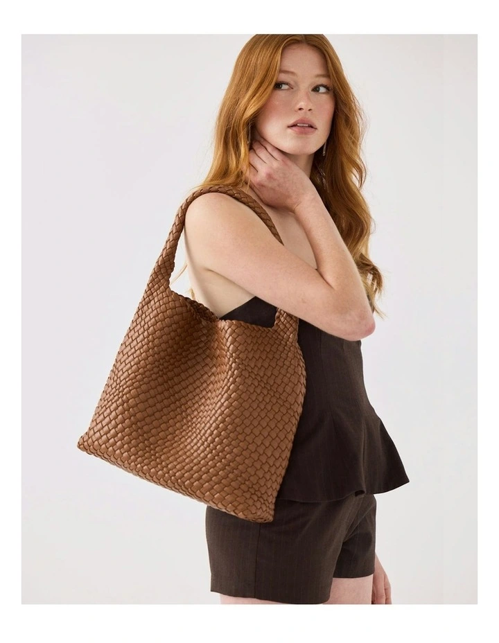 Lydia Weave Large Hobo in Brown image 4