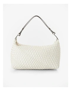 Logan Weave Zip Top Medium Hobo Shoulder Bag