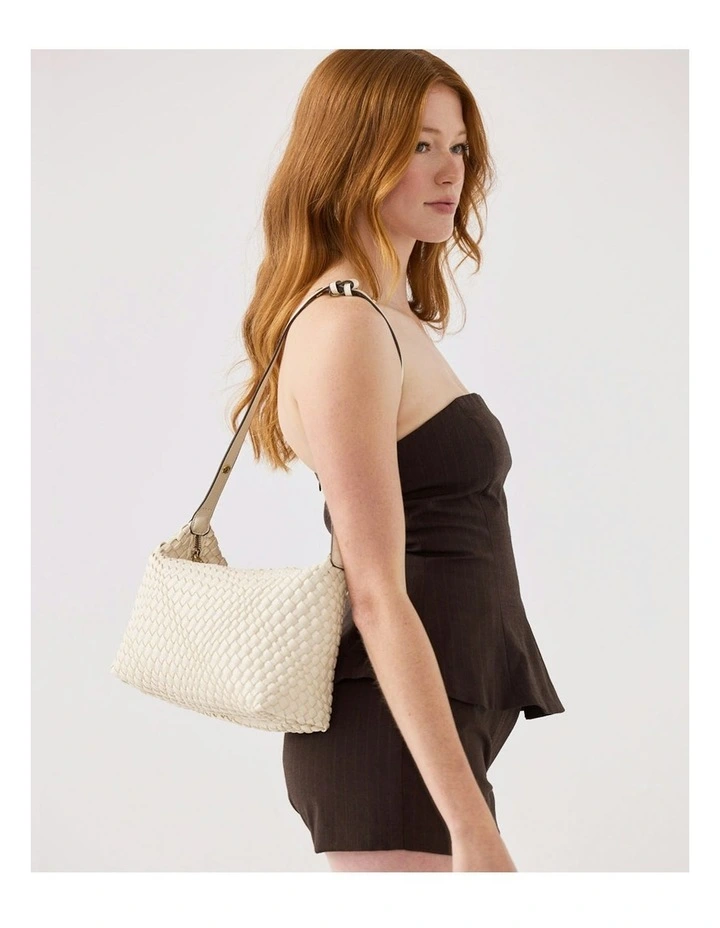 Logan Weave Zip Top Medium Hobo Shoulder Bag image 3