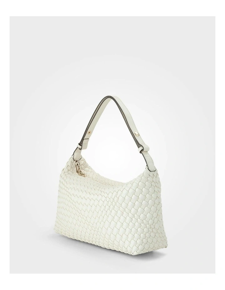 Logan Weave Zip Top Medium Hobo Shoulder Bag image 4