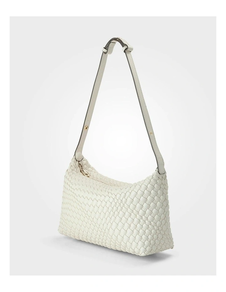 Logan Weave Zip Top Medium Hobo Shoulder Bag image 5