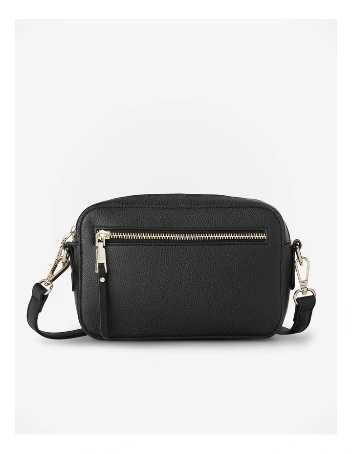 Nina Zip Front Camera Crossbody Bag in Black image 1