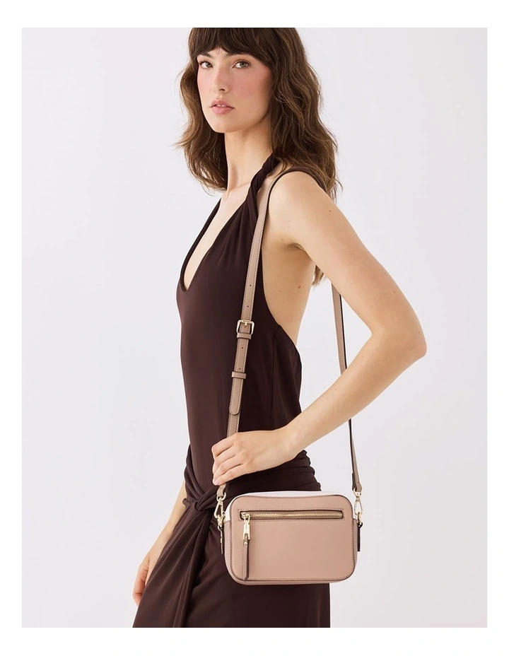 Nina Zip Front Camera Crossbody Bag in Pink image 2