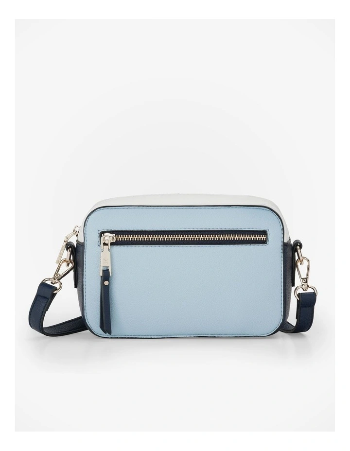 Nina Zip Front Camera Crossbody Bag in Blue image 1