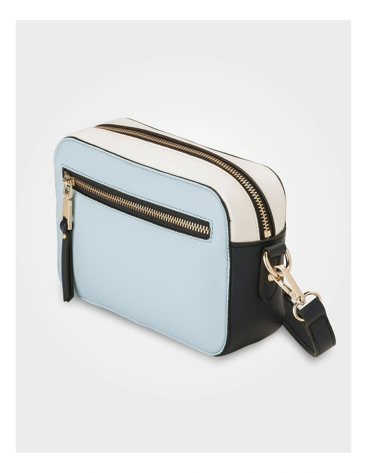 Nina Zip Front Camera Crossbody Bag in Blue image 3