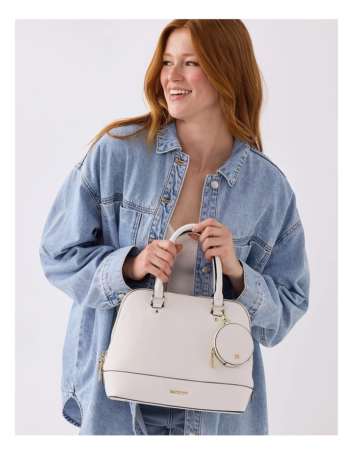 Circle Coin Purse in White image 2