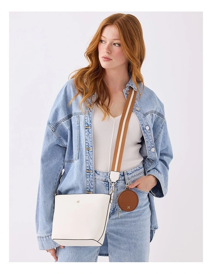 Circle Coin Purse Charm in Brown image 2