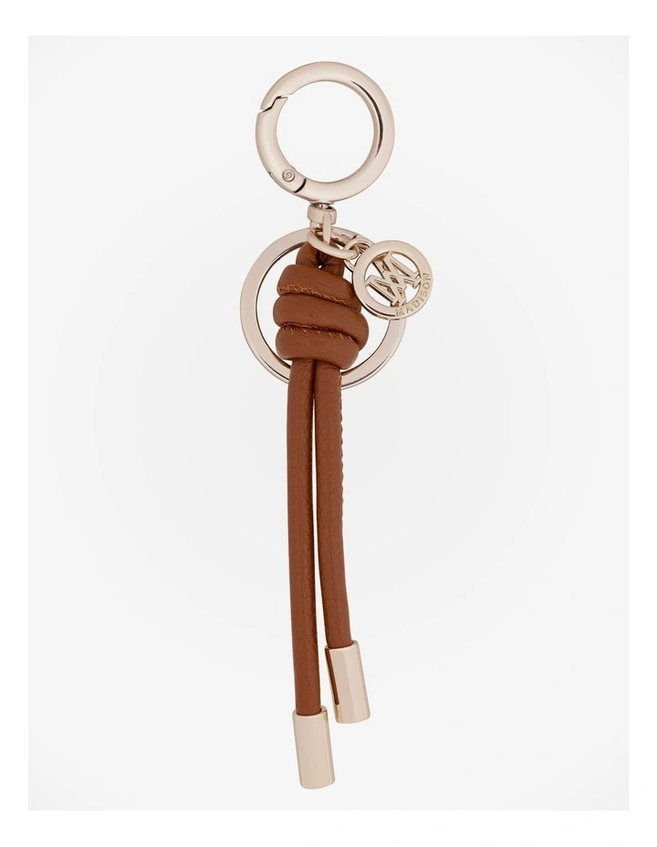 Knot Keychain Bag Charm in Brown image 1