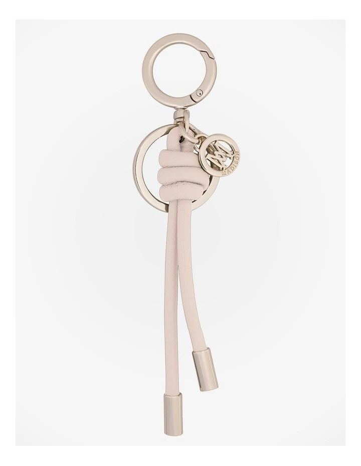 Knot Keychain Bag Charm in Beige image 1
