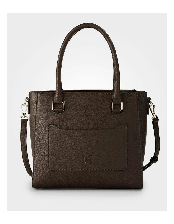 Angie Medium 3 Compartment Satchel Bag in Brown image 7