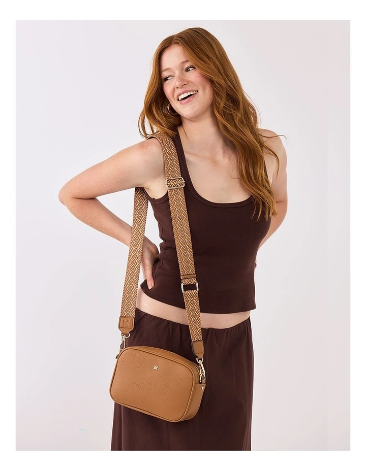 Monica Camera Crossbody Bag   Chevron Stripe Bag Strap image 2