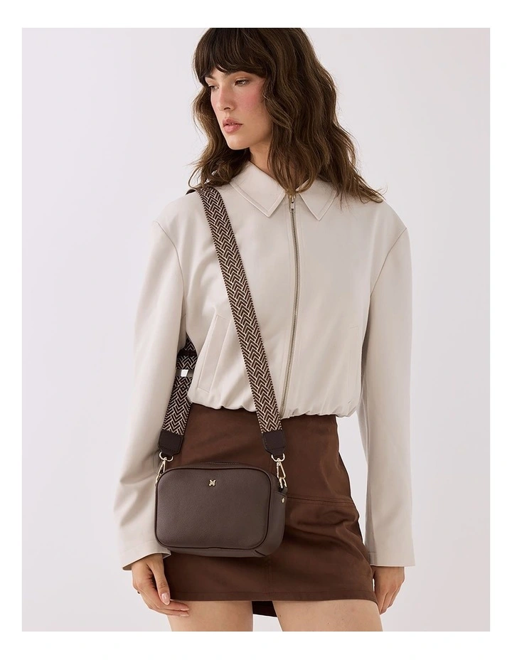 Monica Camera Crossbody Bag   Chevron Stripe Bag Strap image 2