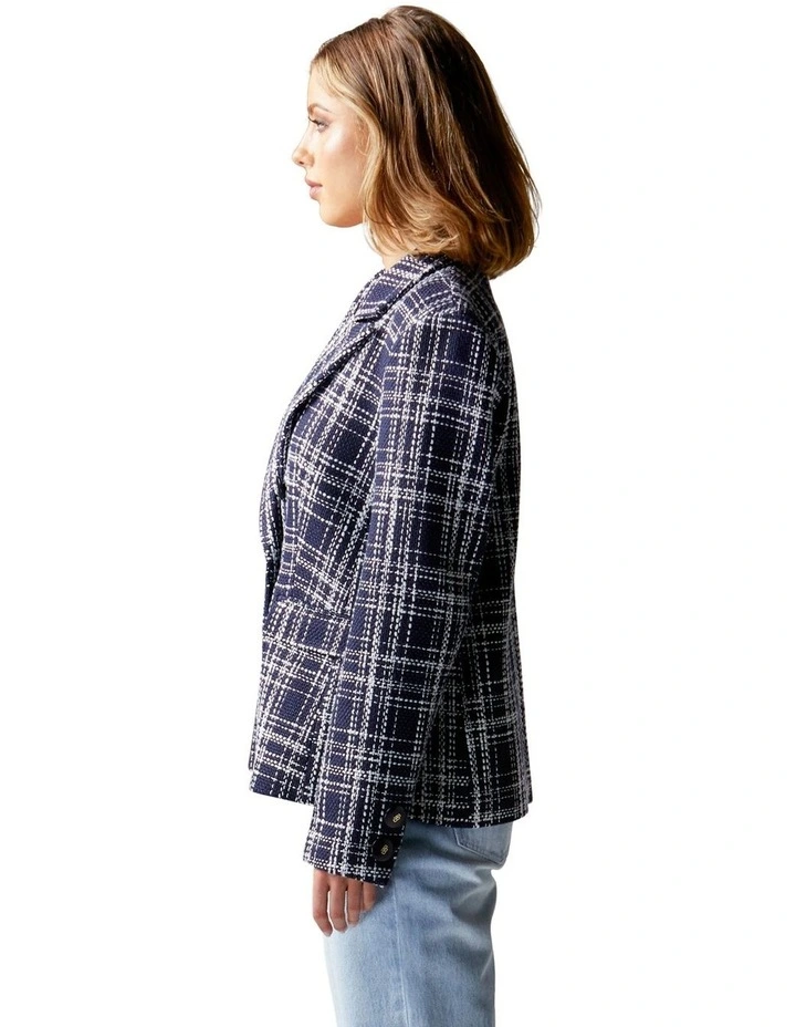 Bianca Boucle Blazer in Navy image 2