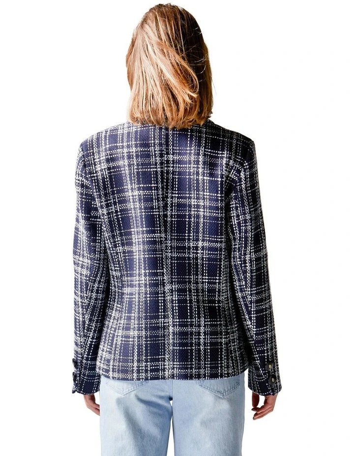 Bianca Boucle Blazer in Navy image 3