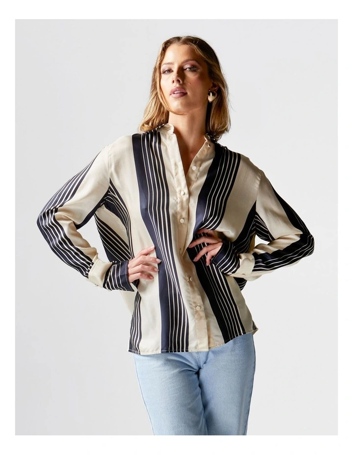 Heartstopper Shirt in Navy Stripe image 1