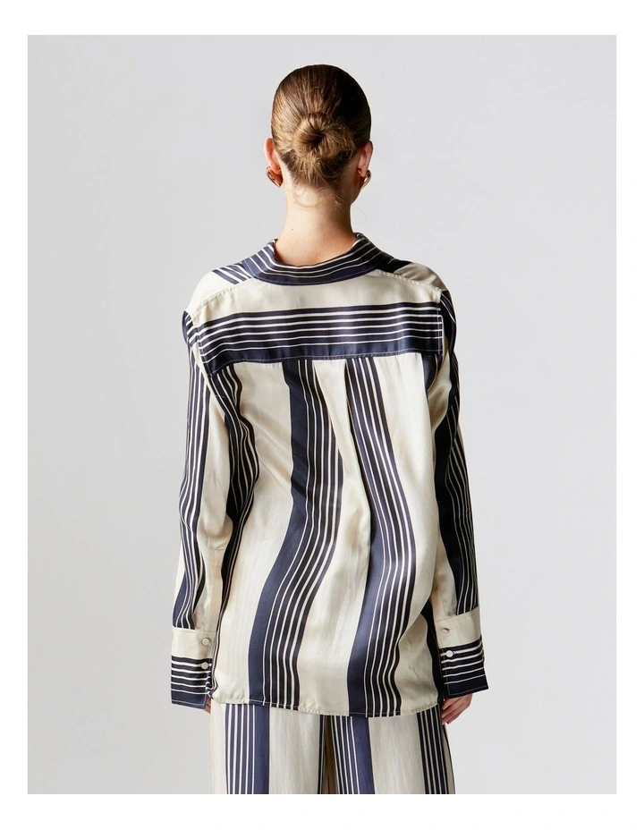Heartstopper Shirt in Navy Stripe image 3