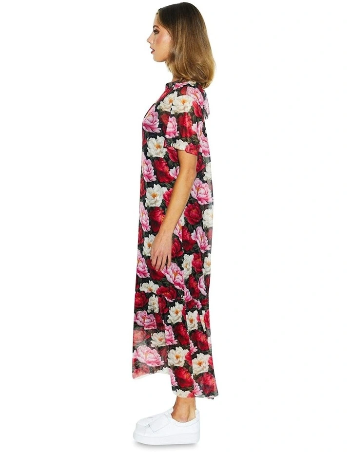 Lyrical Mesh Dress in Oscar Floral image 2