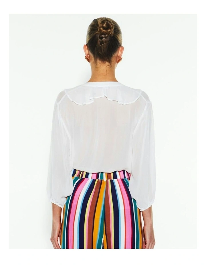 Just Love Frill Blouse in Ivory image 2