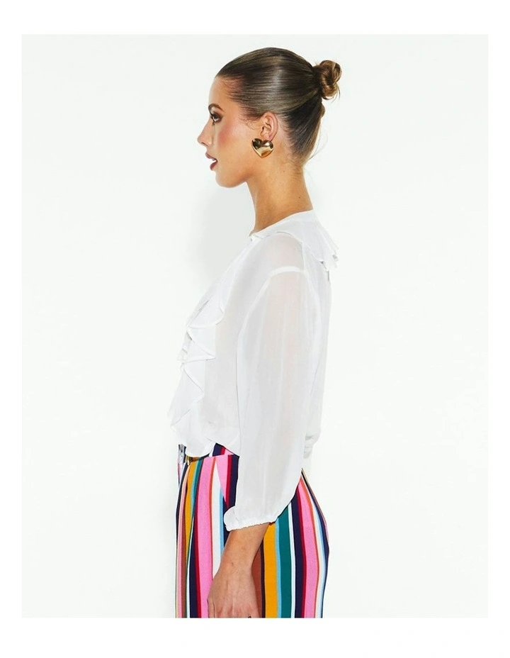Just Love Frill Blouse in Ivory image 3