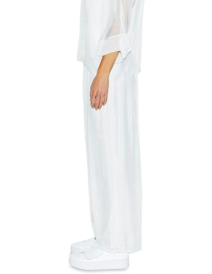 Sunlight and Shadow Silk Pant in White image 3
