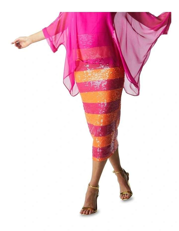 Wild Ones Stripe Skirt in Orange image 1