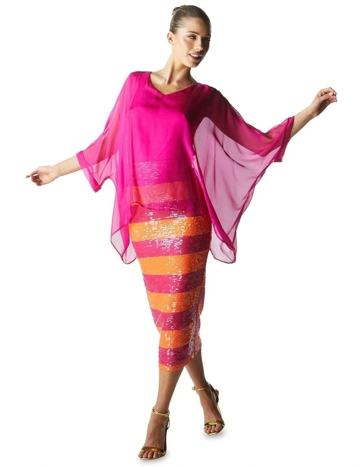 Wild Ones Stripe Skirt in Orange image 2